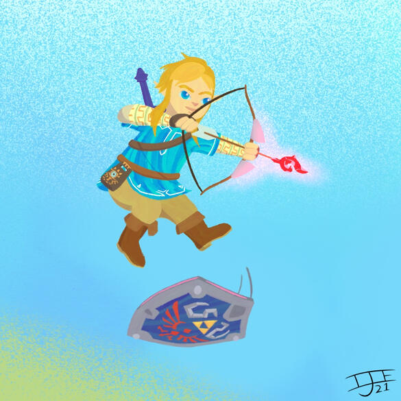 Illustration for the Zelda 35th anniversary