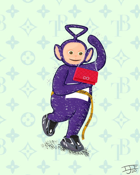 Tinky Winky Illustration “It’s not a purse it’s a satchel”